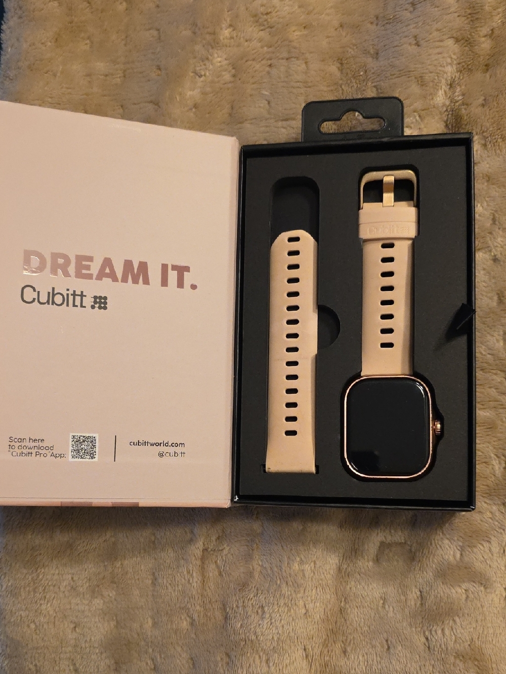 EUC Cubitt Viva Smartwatch with Blush Pink Strap